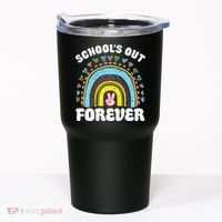 School's Out Forever Rainbow Teacher Retirement Teacher Life Tumbler thumb 0