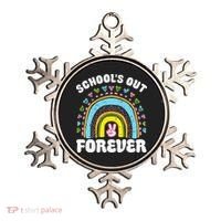 School's Out Forever Rainbow Teacher Retirement Teacher Life Ornament thumb 0