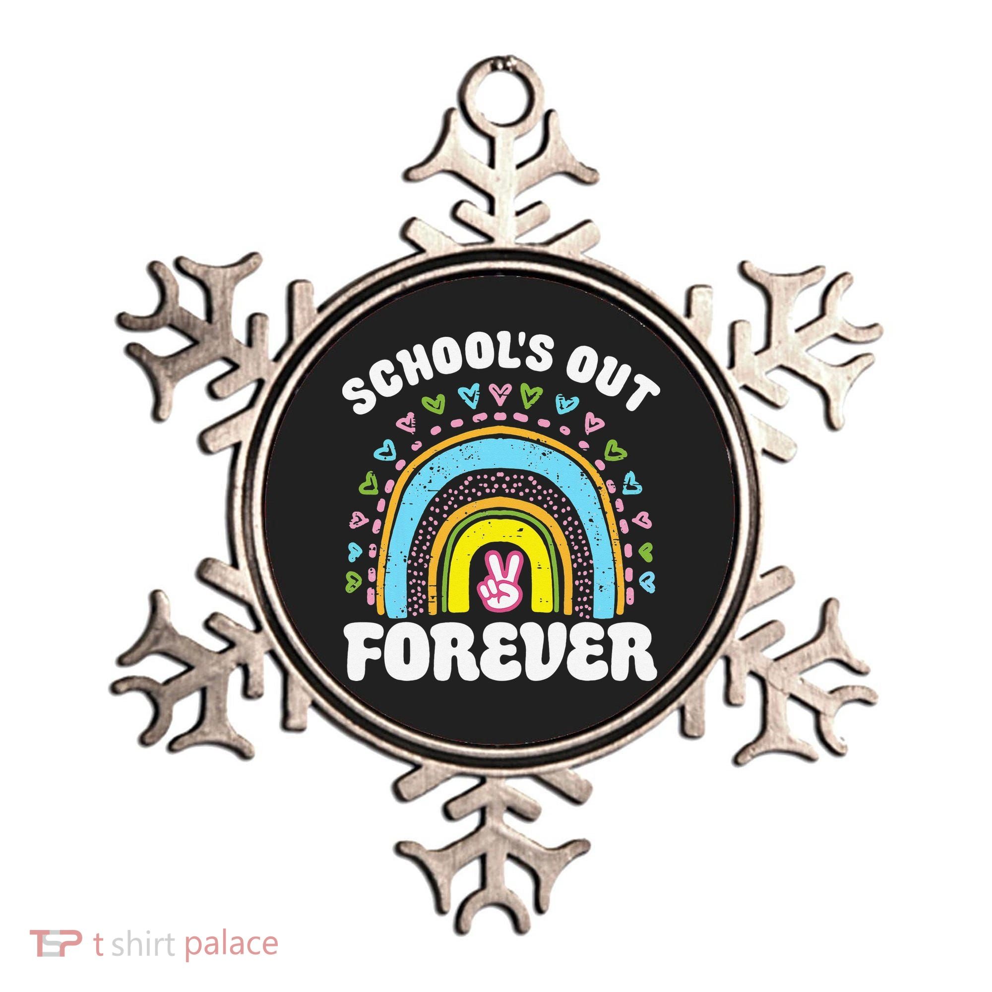 School's Out Forever Rainbow Teacher Retirement Teacher Life Ornament