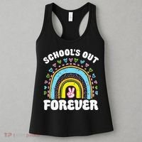 School's Out Forever Rainbow Teacher Retirement Teacher Life Women's Tank Top thumb 3