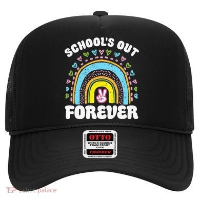 School's Out Forever Rainbow Teacher Retirement Teacher Life Hat