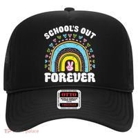 School's Out Forever Rainbow Teacher Retirement Teacher Life Hat thumb 0