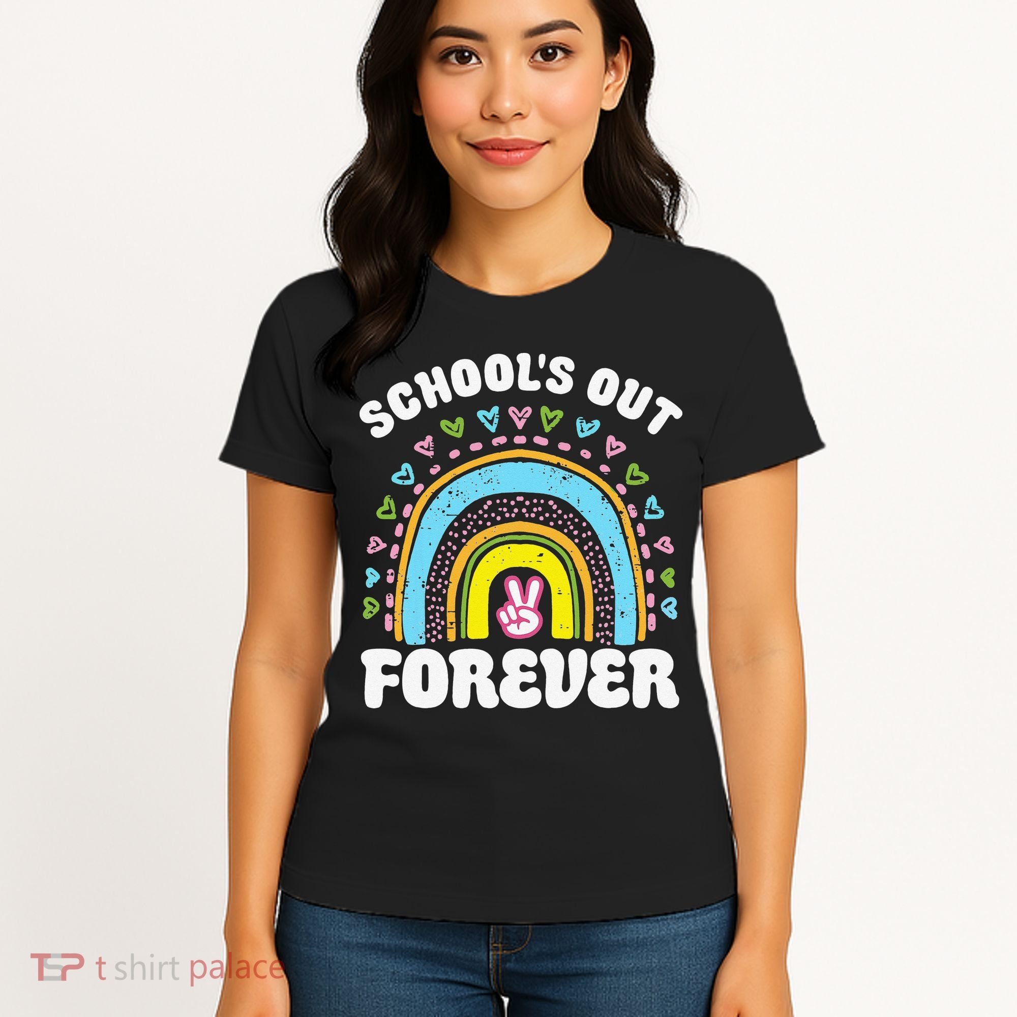 School's Out Forever Rainbow Teacher Retirement Teacher Life Women's T-Shirt