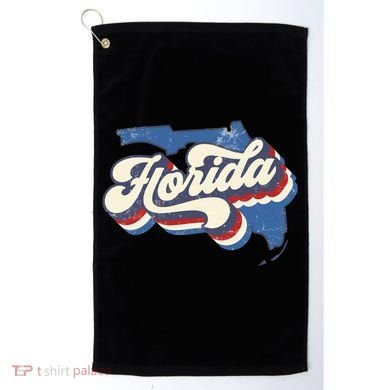 State Of Florida Retro Logo Golf Towel