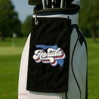 State Of Florida Retro Logo Golf Towel thumb 2