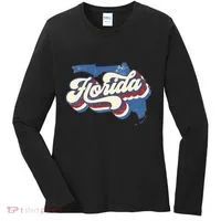 State Of Florida Retro Logo Women's Long Sleeve Shirt thumb 0