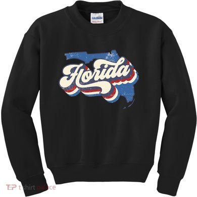 State Of Florida Retro Logo Kids Sweatshirt