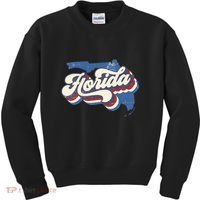 State Of Florida Retro Logo Kids Sweatshirt thumb 0