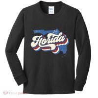 State Of Florida Retro Logo Kids Long Sleeve Shirt thumb 0