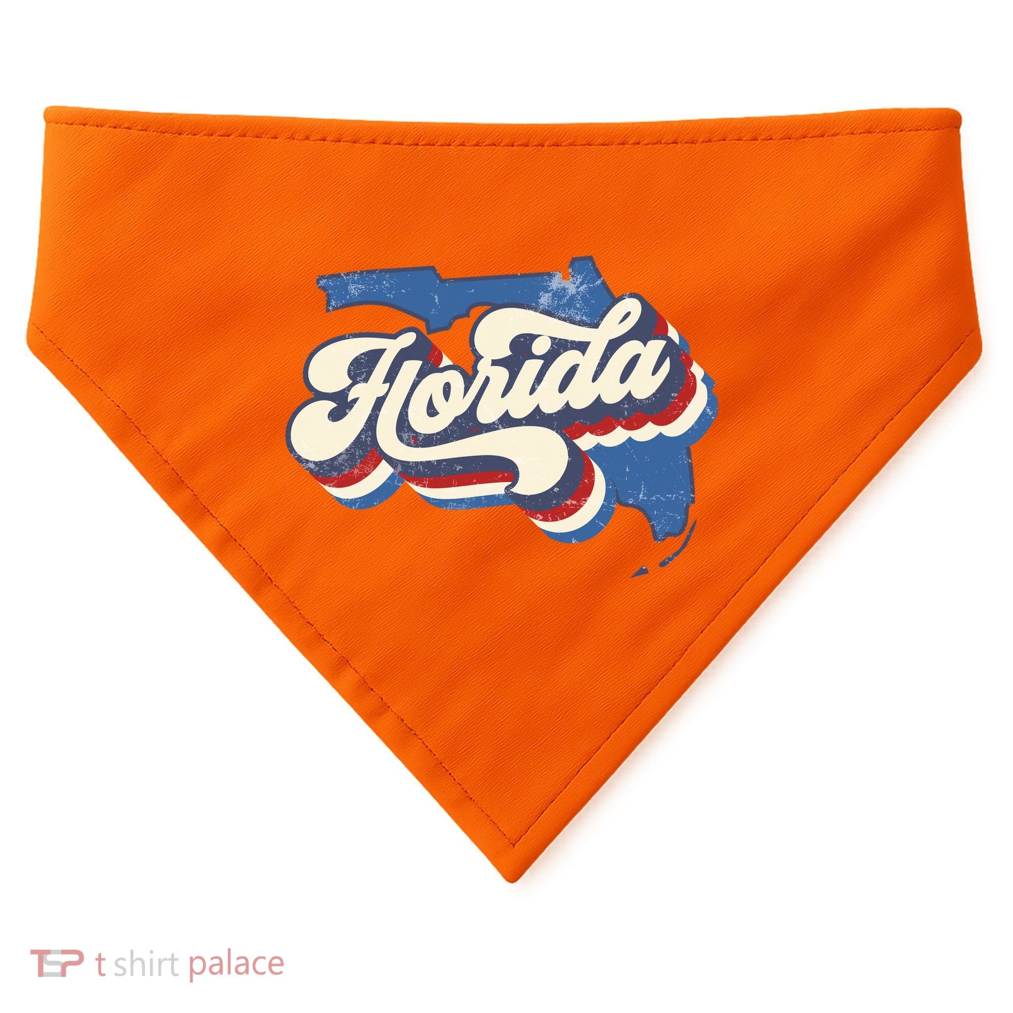 State Of Florida Retro Logo USA-Made Doggie Bandana