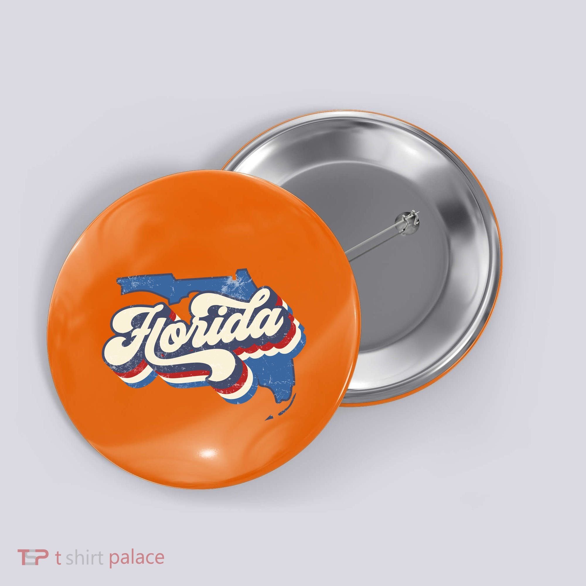 State Of Florida Retro Logo Button