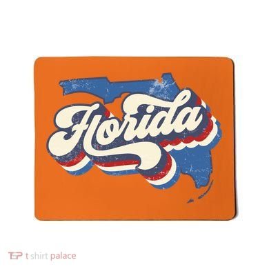 State Of Florida Retro Logo Mousepad