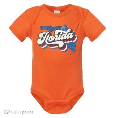 State Of Florida Retro Logo Baby Bodysuit