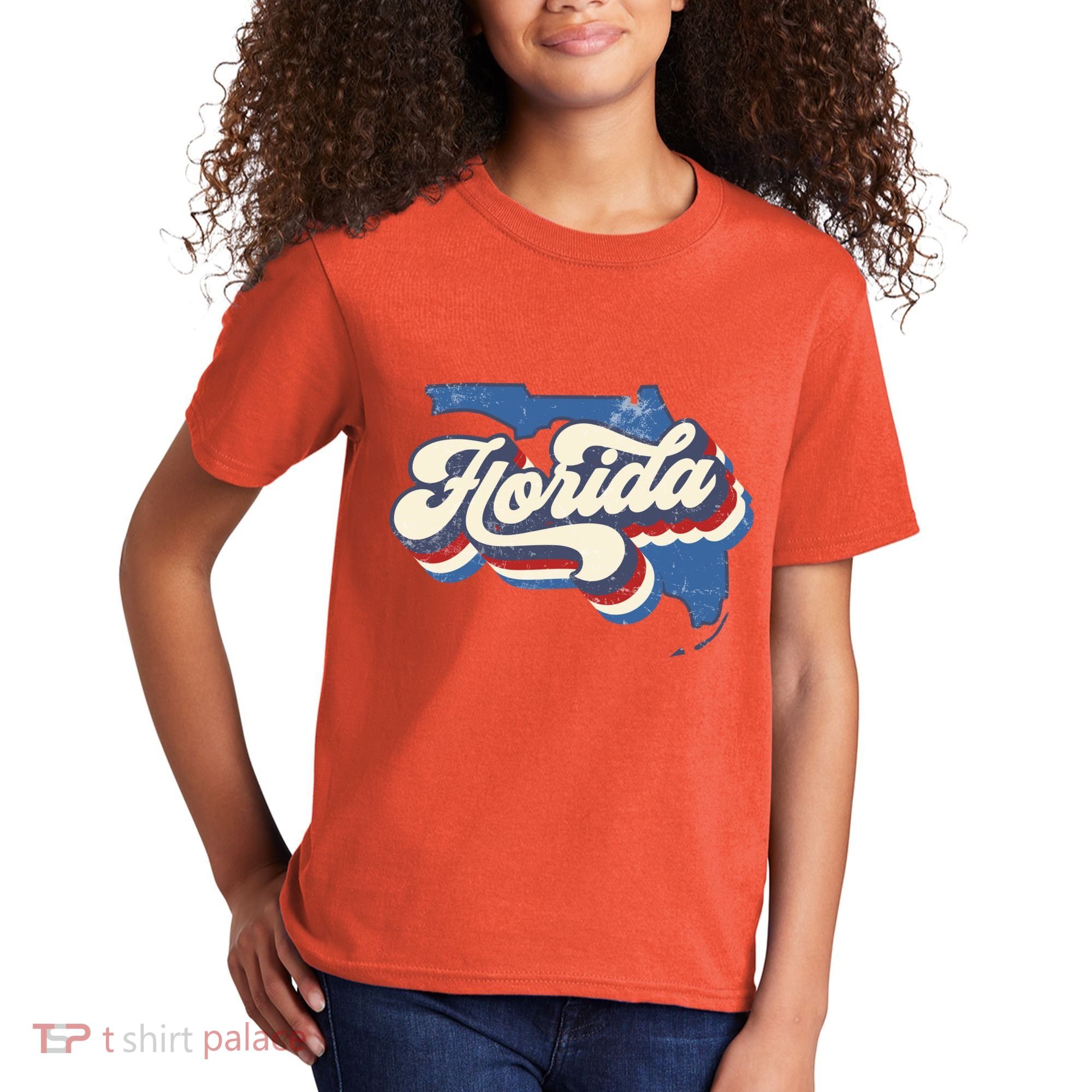 State Of Florida Retro Logo Kids T-Shirt