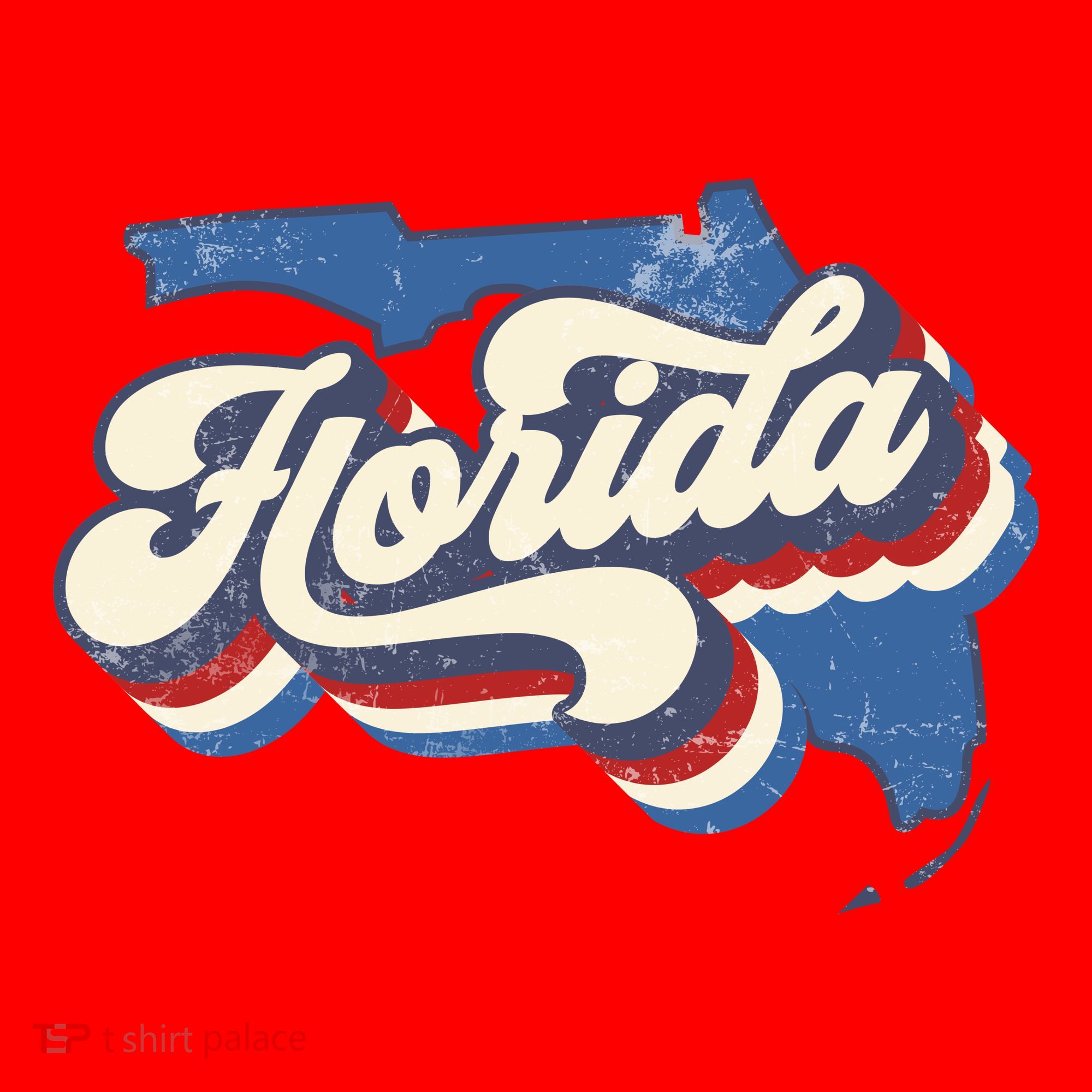 State Of Florida Retro Logo Santa Hat