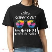 Schools Out Forever Retired Loving It Summer Teacher Student Comfort Colors Boxy T-Shirt thumb 0
