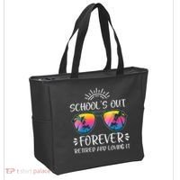 Schools Out Forever Retired Loving It Summer Teacher Student Tote Bag thumb 2