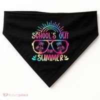 School's Out For Summer Tie Dye USA-Made Doggie Bandana thumb 0