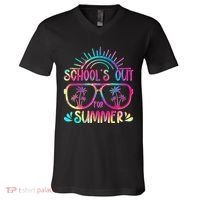 School's Out For Summer Tie Dye V-Neck T-Shirt thumb 0