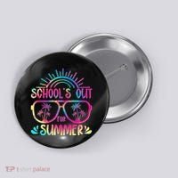 School's Out For Summer Tie Dye Button thumb 0
