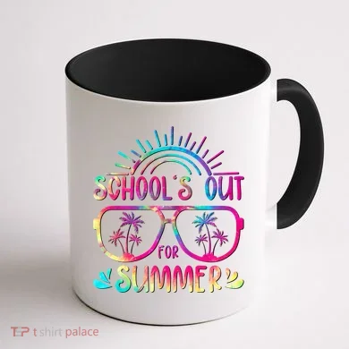 School's Out For Summer Tie Dye Coffee Mug back
