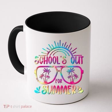 School's Out For Summer Tie Dye Coffee Mug