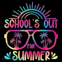 School's Out For Summer Tie Dye Toddler Hoodie thumb 2