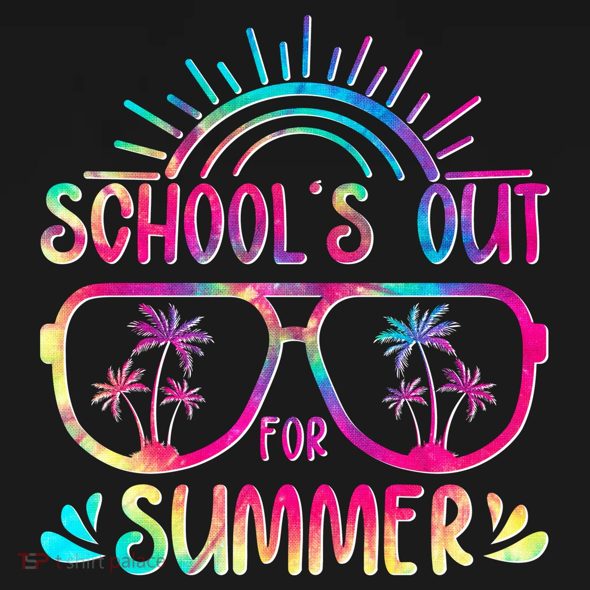 School's Out For Summer Tie Dye Toddler Hoodie