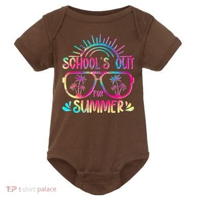 School's Out For Summer Tie Dye Baby Bodysuit