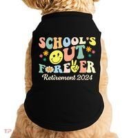 School's Out Forever Gifts Retired Teacher Retirement 2024 Doggie Tank thumb 0