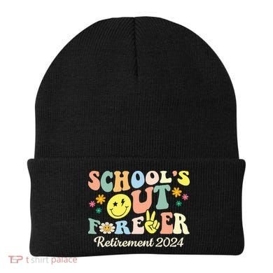School's Out Forever Gifts Retired Teacher Retirement 2024 Beanie