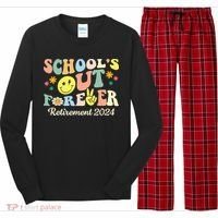 School's Out Forever Gifts Retired Teacher Retirement 2024 Long Sleeve Pajama Set thumb 0