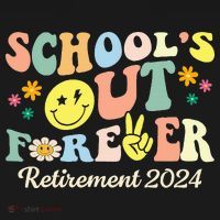 School's Out Forever Gifts Retired Teacher Retirement 2024 Pajama Set thumb 2