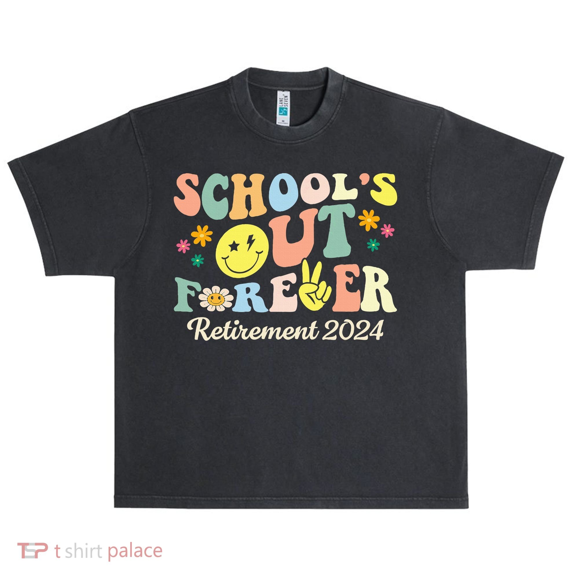 School's Out Forever Gifts Retired Teacher Retirement 2024 Urban Oversized Heavyweight T-Shirt
