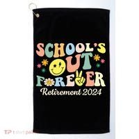 School's Out Forever Gifts Retired Teacher Retirement 2024 Golf Towel thumb 0