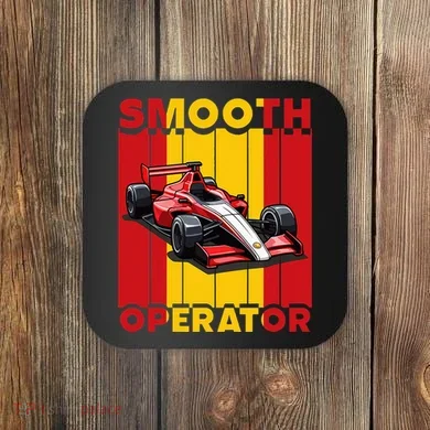 Smooth Operator Formula Racing Spain Flag Fast Cars Coaster