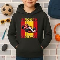 Smooth Operator Formula Racing Spain Flag Fast Cars Kids Hoodie thumb 2