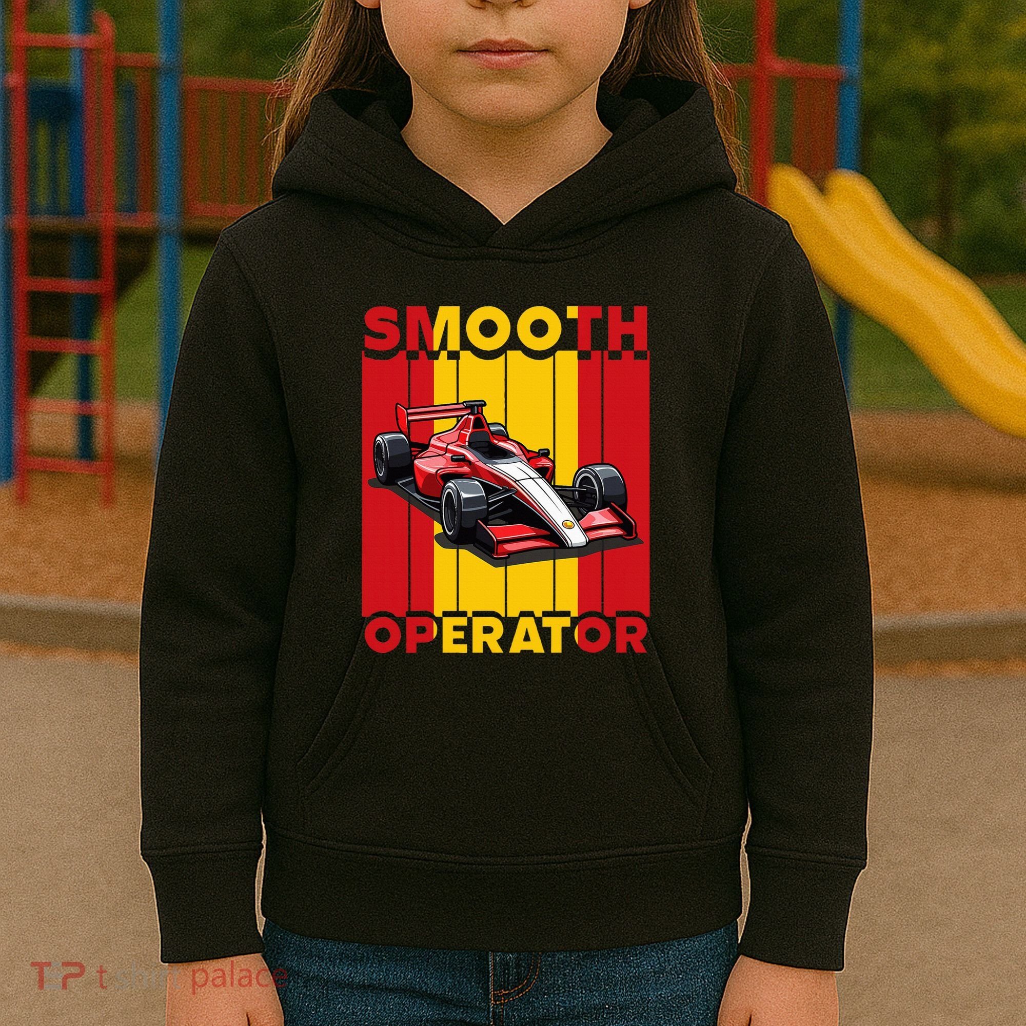 Smooth Operator Formula Racing Spain Flag Fast Cars Kids Hoodie