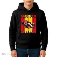Smooth Operator Formula Racing Spain Flag Fast Cars Kids Hoodie thumb 4