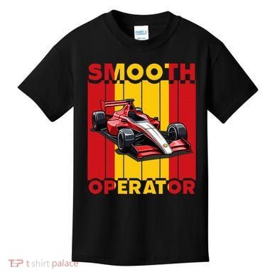 Smooth Operator Formula Racing Spain Flag Fast Cars Kids T-Shirt