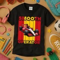 Smooth Operator Formula Racing Spain Flag Fast Cars Kids T-Shirt thumb 3