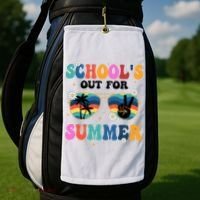 Schools Out For Summer Hippie Golf Towel thumb 2