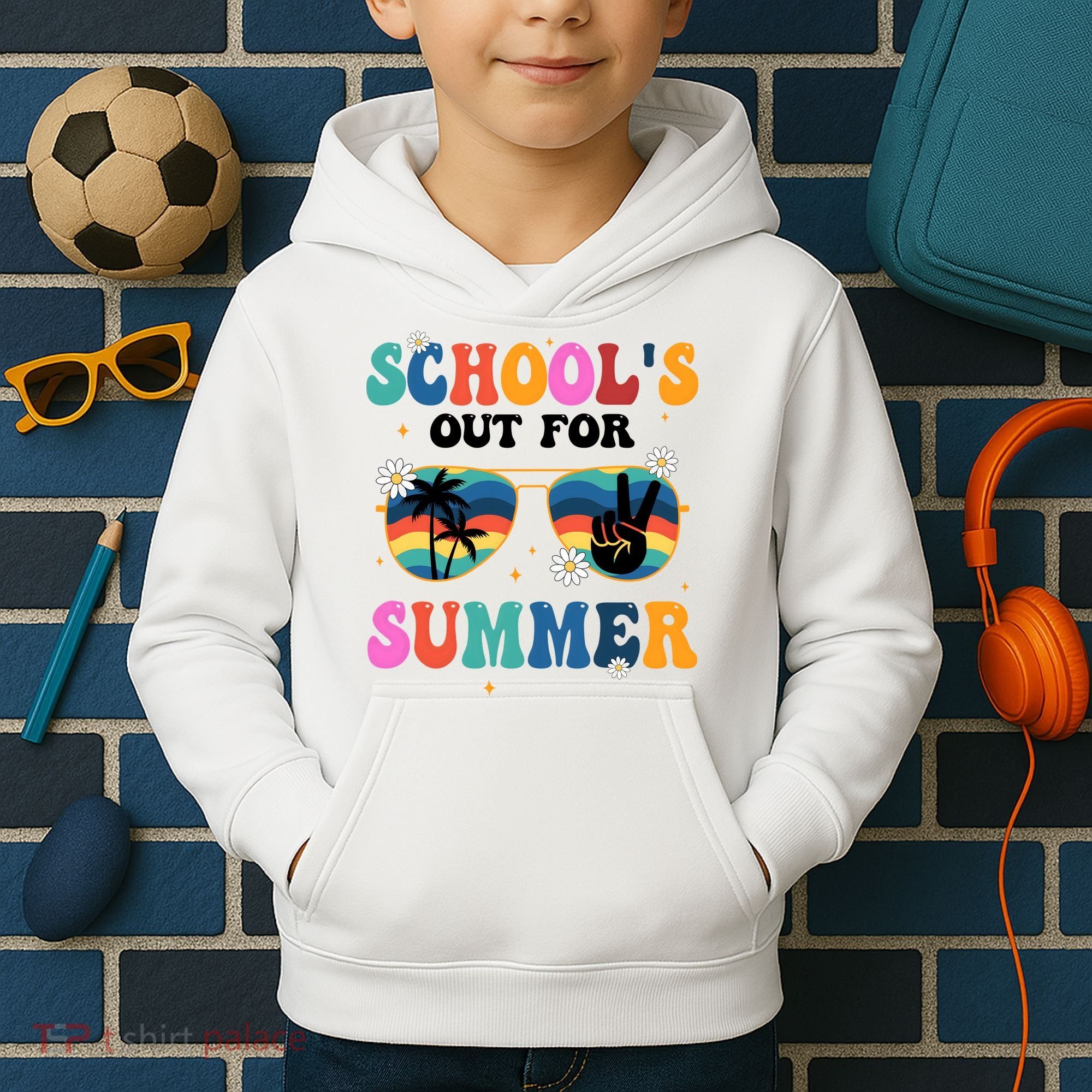 Schools Out For Summer Hippie Kids Hoodie