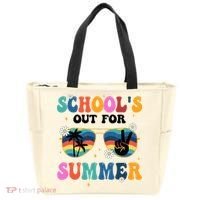 Schools Out For Summer Hippie Retro Tote Bag thumb 0