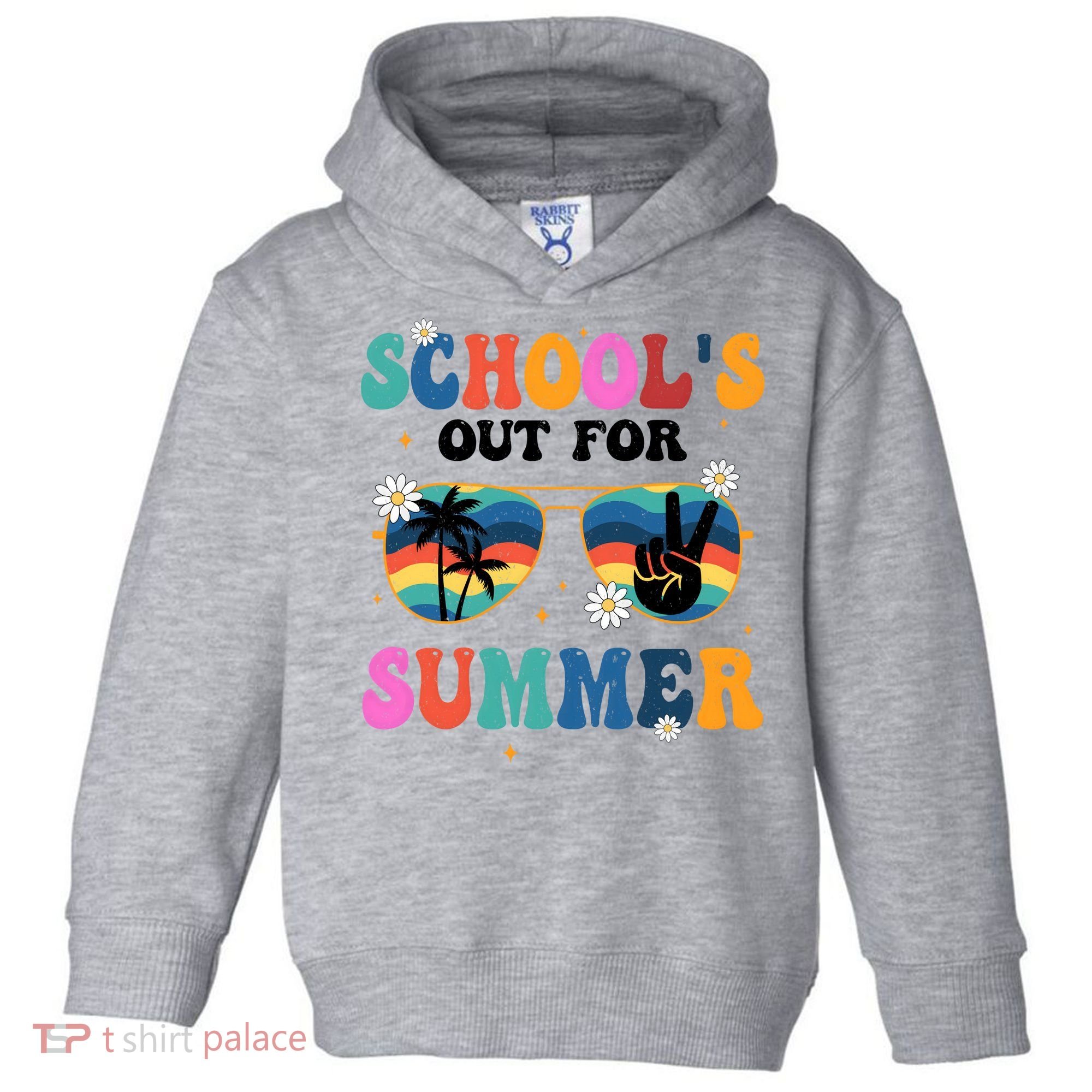 Schools Out For Summer Hippie Retro Toddler Hoodie