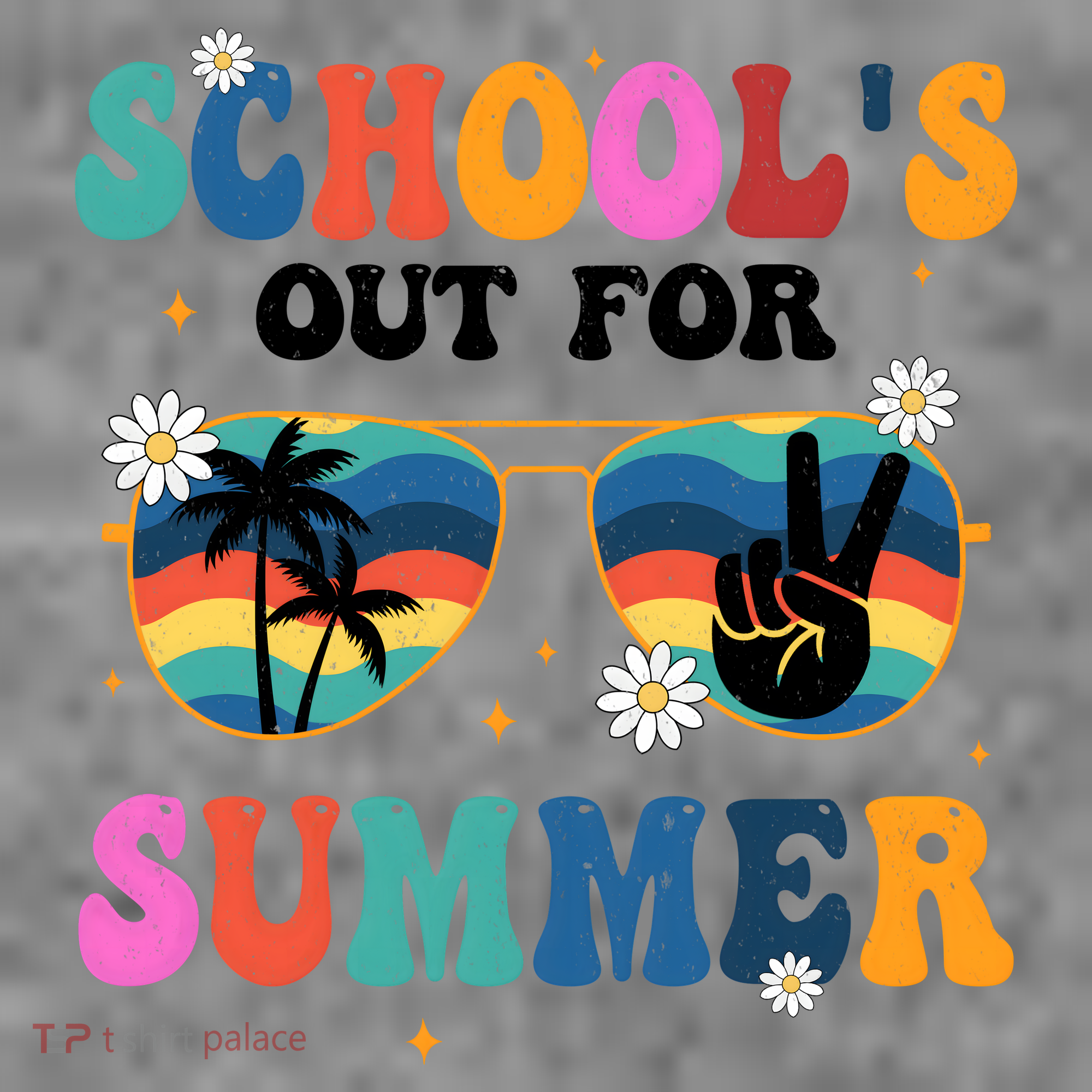 Schools Out For Summer Hippie Retro Toddler Hoodie