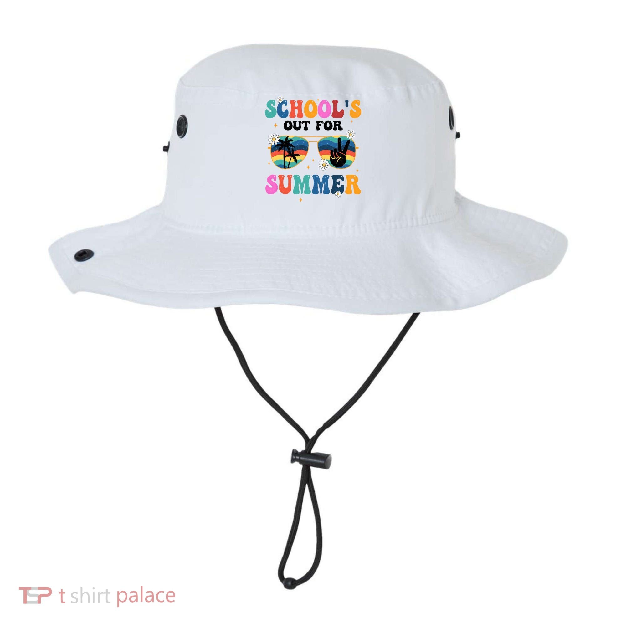 Schools Out For Summer Hippie Retro Bucket Hat