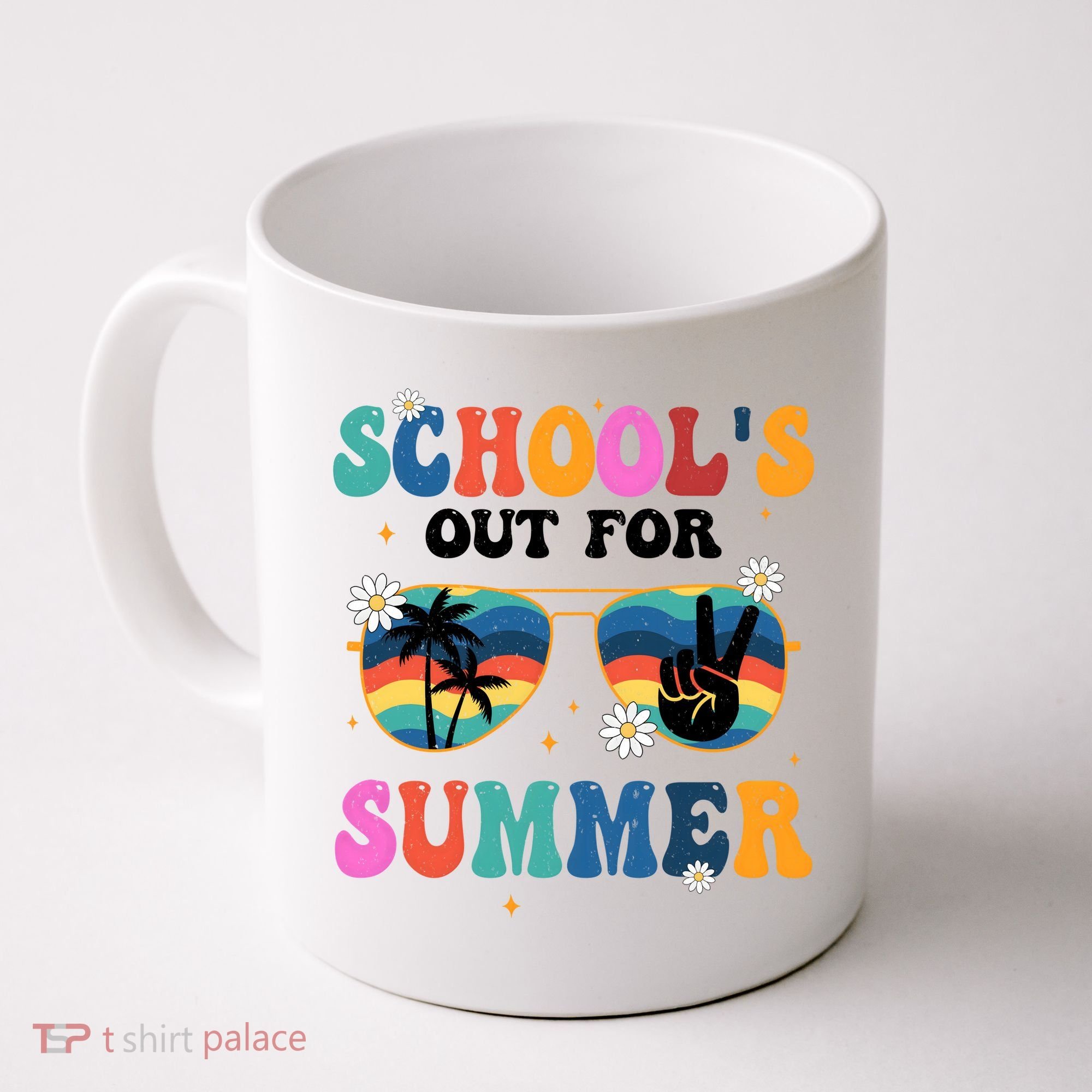 Schools Out For Summer Hippie Retro Coffee Mug