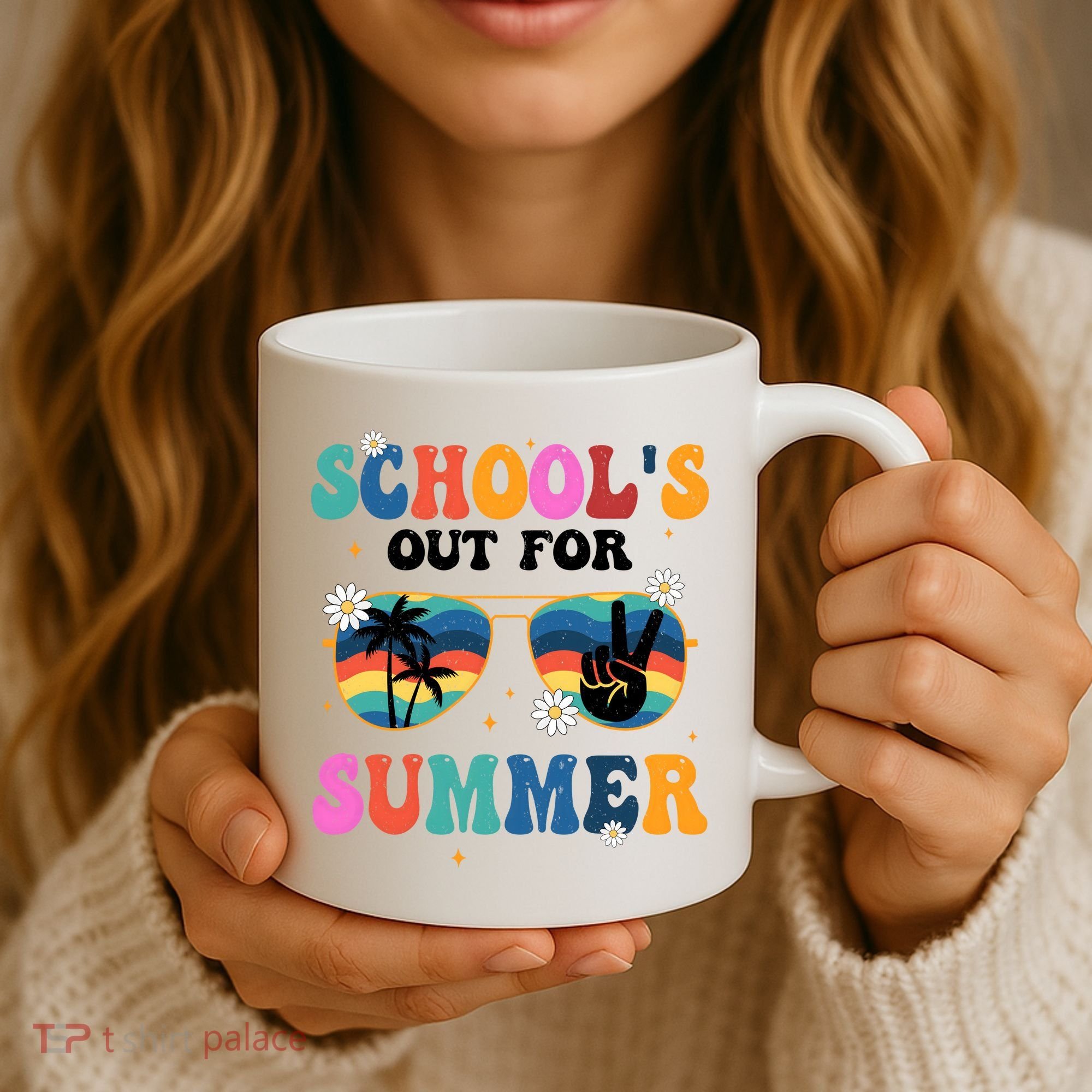 Schools Out For Summer Hippie Retro Coffee Mug