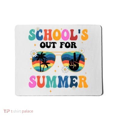 Schools Out For Summer Hippie Retro Mousepad